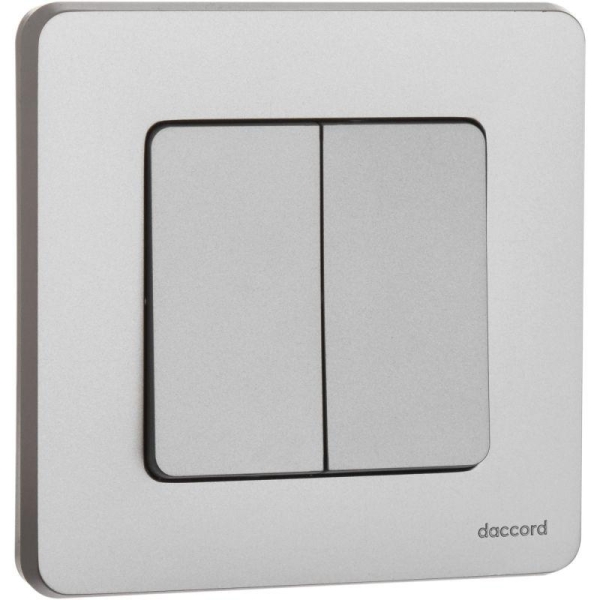 Выключатель 2-кл. Inspiria 10А IP20 250В 10AX механизм алюм. IEK 673622