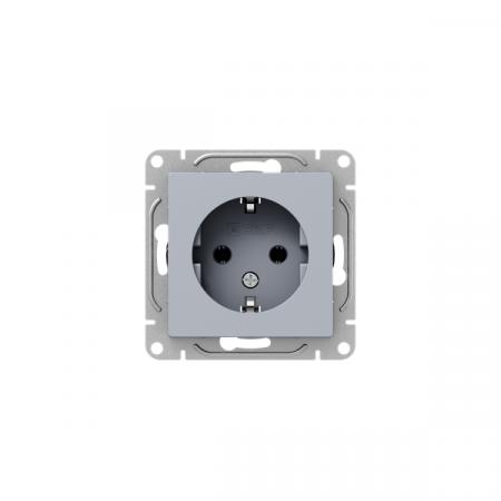Розетка СП Эпика 16А с заземл. без защ. шторок механизм алюм. EKF UP1-SOA-110