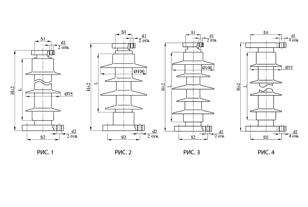 Изоляторы опорные полимерные типа ОСК 6-10 на напряжение 10 кВ