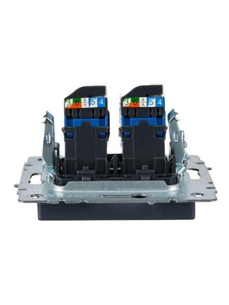 Розетка компьютерная двойн. СП RJ45 кат.6 BRITE РК11-2-БрМ механизм маренго IEK BR-K20-2-K35