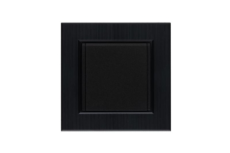 Розетка 1-м с крышкой Karea LINE STAR с заземл. чер. Makel 86054029