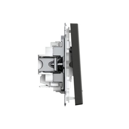 Выключатель 2-кл. ArtGallery (сх. 5а) 10AX с подсветкой быстрозажим. клем. механизм базальт SE GAL001453S