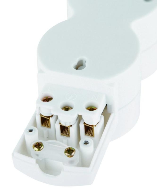 Колодка розеточная 3 гнезда с заземлением Quick Fix (быстрое подключение) 3680Вт Duwi 32017 5