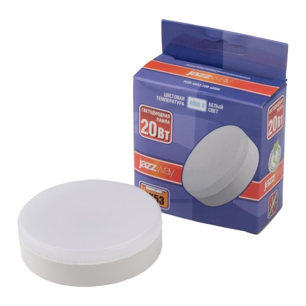 Лампа светодиодная PLED-GX53 20Вт 4000К нейтр. бел. GX53 JazzWay 5065314