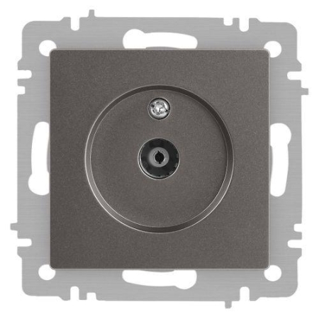 Розетка телевизионная одиночная TV СП Accent 6-301-09 IP20 титан Intro Б0063618