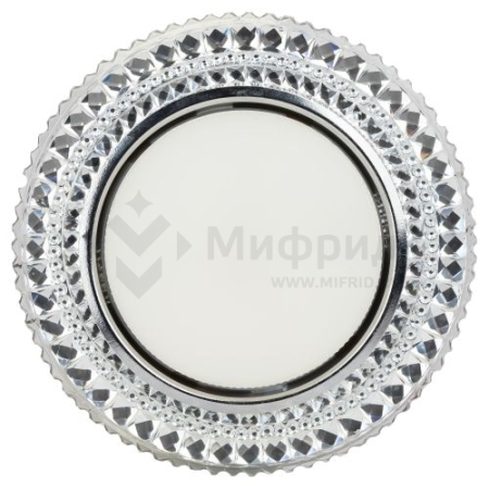 Светильник точечный DK LD26 SL/WH GX53 декор со светодиод. подсветкой прозр. ЭРА Б0029638