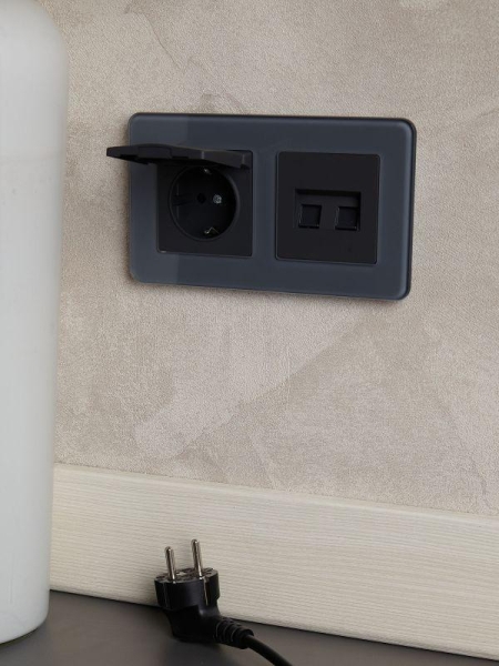 Рамка 2-м BRITE РУ-2-2-Бр стекло графит RE IEK BR-M22-G-41-K53