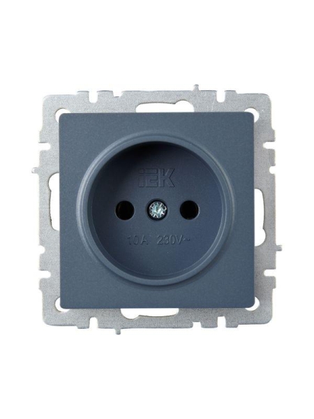 Розетка 1-м СП BRITE РС10-1-0-БрМ 10А без заземл. без защ. шторок механизм маренго IEK BR-R10-10-K35