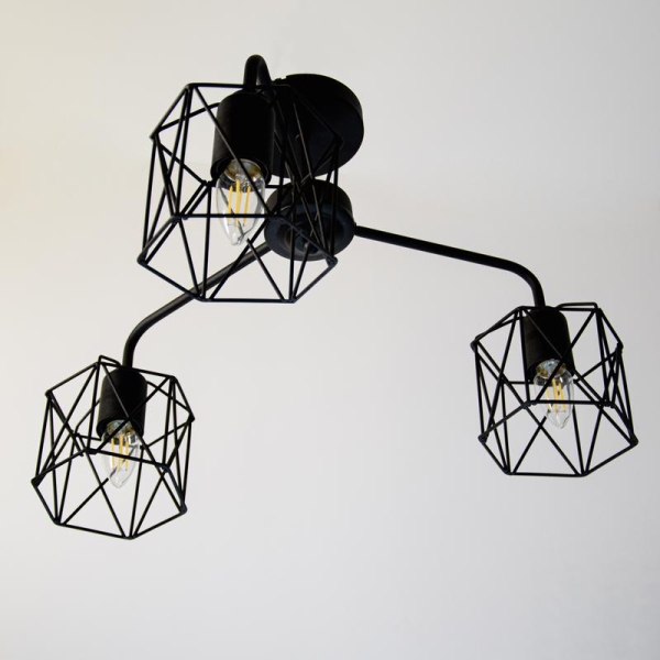 Светильник "Стелла" 131 НПБ 01-3х60-202 Е27 ИУ черн. муар Элетех 1005404669