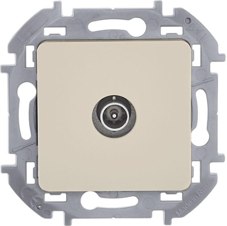 Розетка телевизионная проходная TV Inspiria 14дБ 5-862мГц механизм сл. кость IEK 673861