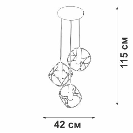 Люстра 3xE27 макс. 40Вт Vitaluce V4970/3S