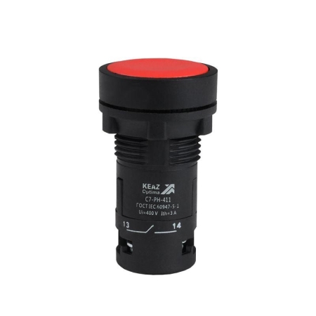 Кнопка с фиксацией OptiSignal Compact D22 С7-PH-411 красн. 1НО+1НЗ XB7NH45 КЭАЗ 362075