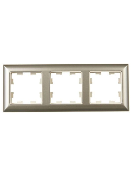 Рамка 3-м BRITE РУ-3-Бр беж./шампань IEK BR-M32-12-3-K10