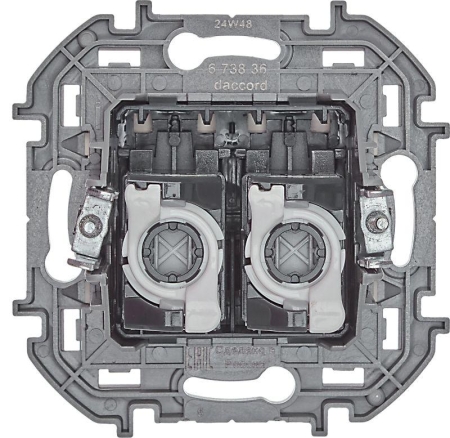 Розетка компьютерная 2-м Inspiria RJ45 кат.5E UTP сл. кость IEK 673836
