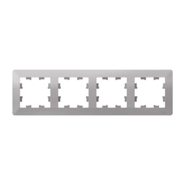 Рамка 4-м AtlasDesign Air алюм./дым. черн. SE ATN220304