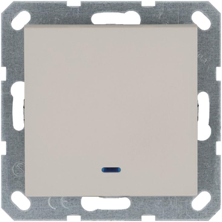 Переключатель проходной 1-кл. 10А IP20 с подсветкой механизм тауп Jasmart G3012NT