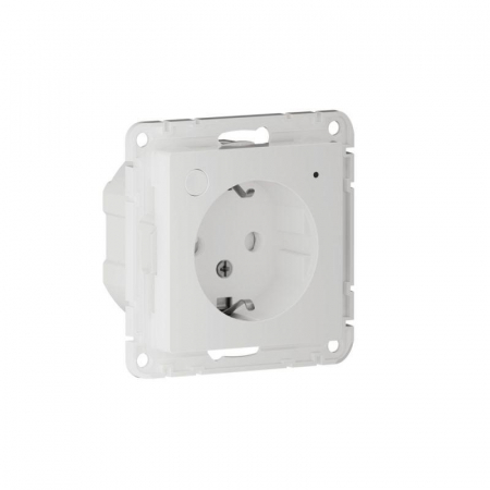 Розетка AtlasDesign Smart 16А L+N с заземл. защ. шторки Zigbee механизм бел. SE ATN000145Z