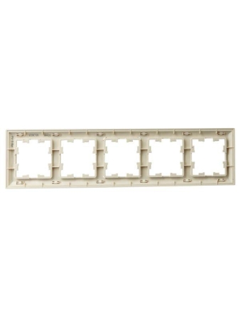 Рамка 5-м BRITE РУ-5-Бр беж./жемчуж. IEK BR-M52-12-1-K10