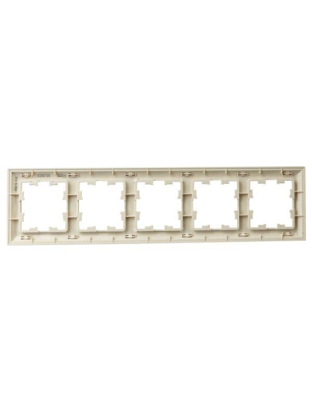 Рамка 5-м BRITE РУ-5-Бр беж./жемчуж. IEK BR-M52-12-1-K10