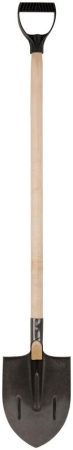 Лопата штыковая 210х385х1440мм деревянный черенок; рельсовая сталь FIT 77193