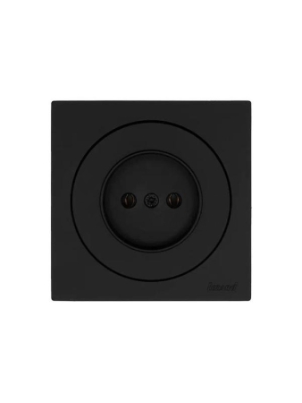 Розетка 1-м СП OSEN без заземл. ПБТ механизм черн. бархат LEZARD 743-4288-121B