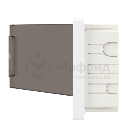 Щиток встраиваемый Фрейм (FRAME) 12мод с тонированной дверцей с 2 шинами PEN на 6 и 8 отверст. бел. DKC F12B1WD