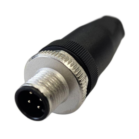 Разъем М12 4A штыревой винт пластик. прямой резьба PG7 каб. часть СЦМ120015-04A СТЭЗ 185200119