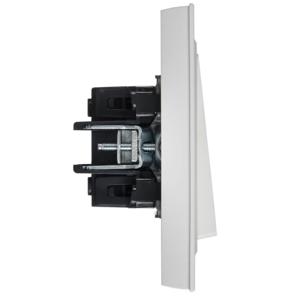 Выключатель 1-кл. СП BRITE ВСР10-1-0-БрАБ 10А в сборе арктич. бел. IEK BR-V10-0-10-K91-F