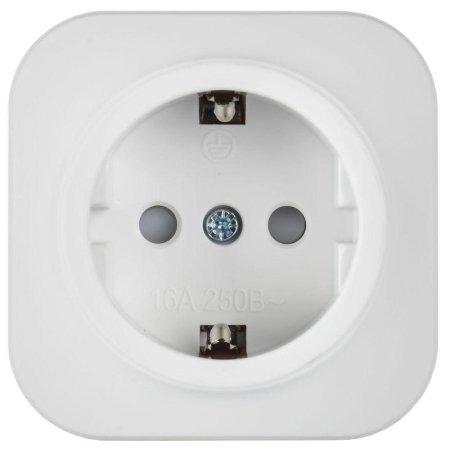 Розетка ОП GLORY РСш20-3-ХБм 16А с заземл. защ. шторки бел. матов. IEK ERH14-K01M-16