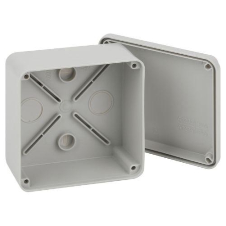 Коробка распаячная ОП 100х100х50мм приборная подъездная на винтах с гладкими стенками IP55 KORvp Эра Б0058942