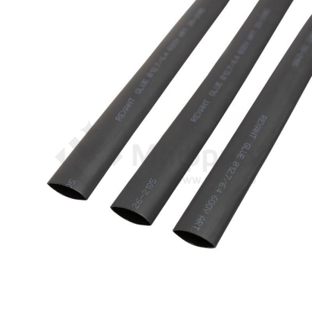 Трубка термоусадочная двустенная клеевая 12.7/6.35 (2:1) черн. 1м (уп.10шт) Rexant 26-2105