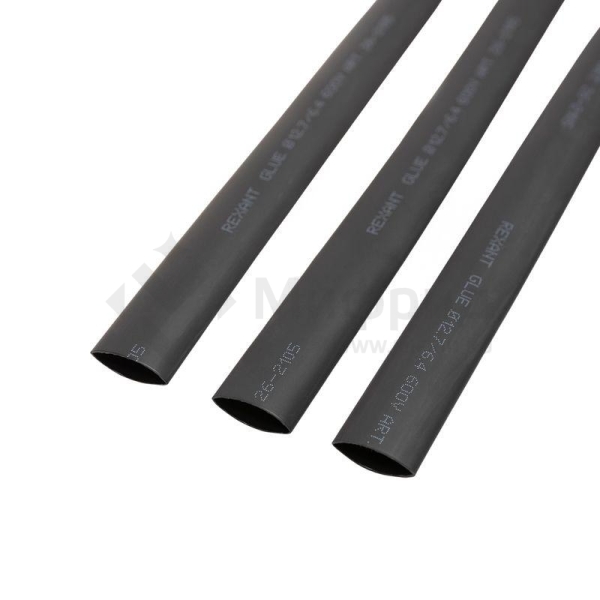 Трубка термоусадочная двустенная клеевая 12.7/6.35 (2:1) черн. 1м (уп.10шт) Rexant 26-2105