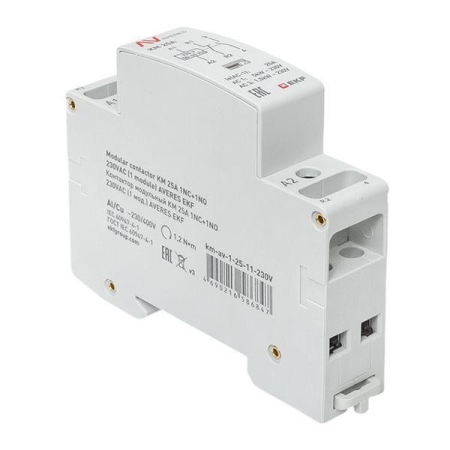 Контактор модульный КМ 25А 1NC+1NO 230VAC (1 мод.) AVERES EKF km-av-1-25-11-230V