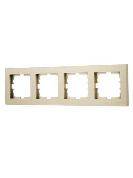 Рамка 4-м VESNA горизонт. без вставки зол. LEZARD 742-3600-149