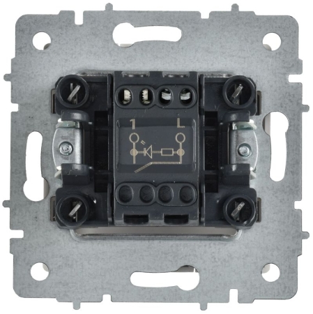 Выключатель 1-кл. СП BRITE ВС10-1-1-БрАБ 10А с индикацией механизм арктич. бел. IEK BR-V10-1-10-K91