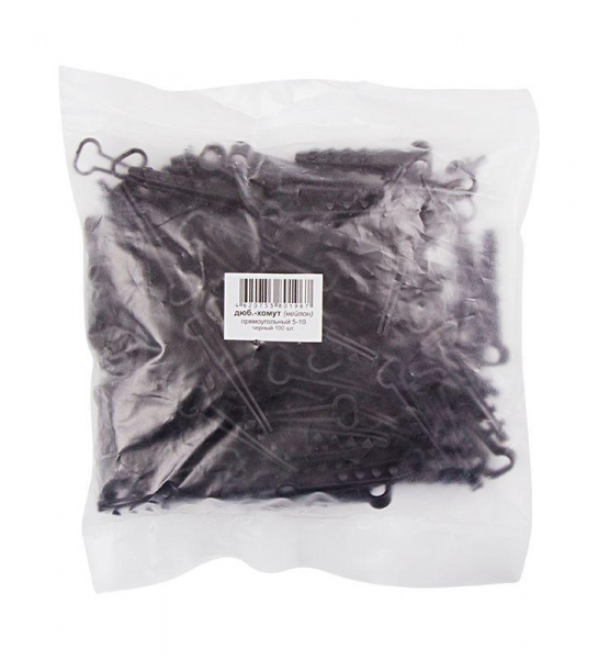 Дюбель-хомут 5-10 для плоского кабеля. черн. (уп.100шт) PROCONNECT T07-4621