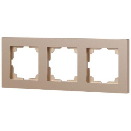 Рамка 3-м СП Accent 6-503-04 шампань Intro Б0063785