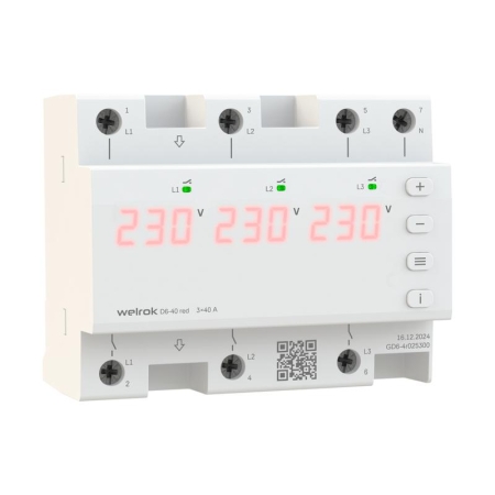 Реле напряжения D6-40 red Welrok 4660251140397