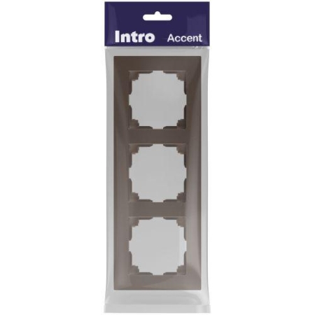 Рамка 3-м СП Accent 6-503-08 бронза Intro Б0063792