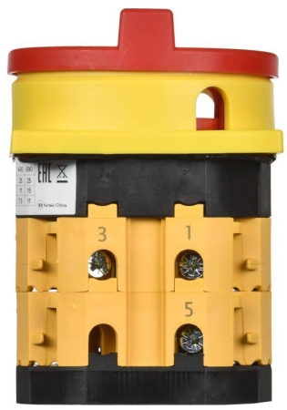 Переключатель кулачковый 16А (сх. 91) закрытая рукоятка авар. IEK MI-CS12-016-091