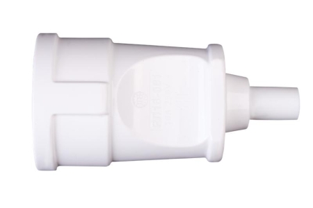 Розетка кабельная ABS-пластик прямая б/з 10А 250В IP20 REV бел. Duwi 30456 2