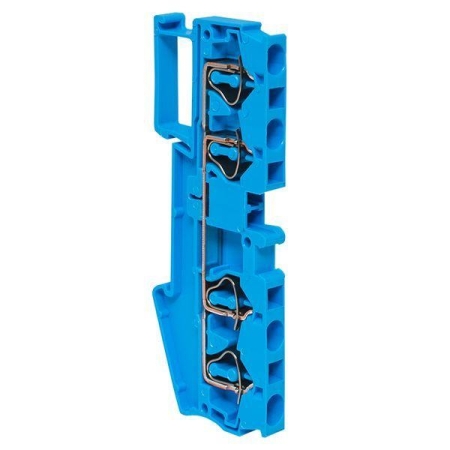 Колодка клеммная ST-4 41А 4 вывода пружинная син. EKF plc-jxb-st-4-4-blue