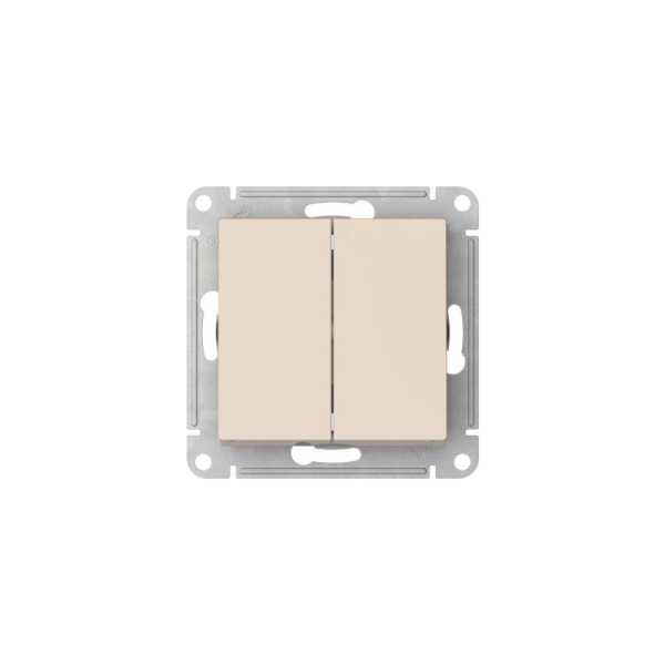 Выключатель 2-кл. AtlasDesign (сх. 5) 10AX быстрозажим. клем. механизм беж. SE ATN000251S