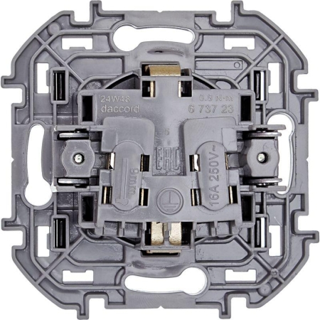 Розетка 1-м СП Inspiria 16А IP20 250В 2P+E немецк. стандарт механизм антрацит IEK 673723