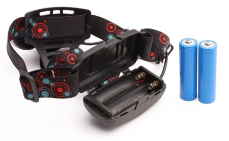 Фонарь налобный аккумуляторный LED5334 3.7В 3LED 5Вт фокус 2 ак. 4 реж. USB бокс черн. Ultraflash 15031