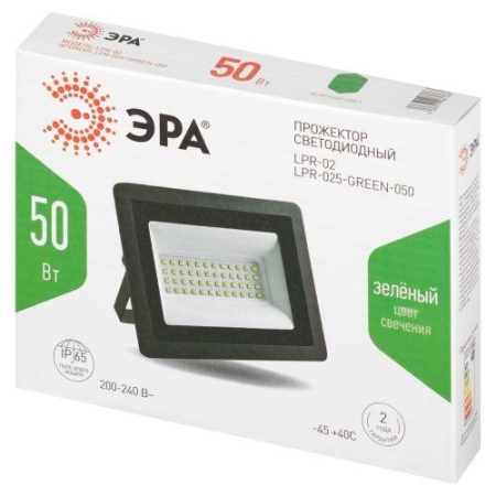 Прожектор светодиодный уличный LPR-025-GREEN-050 50Вт зел. свечение 5000лм IP65 Эра Б0064715