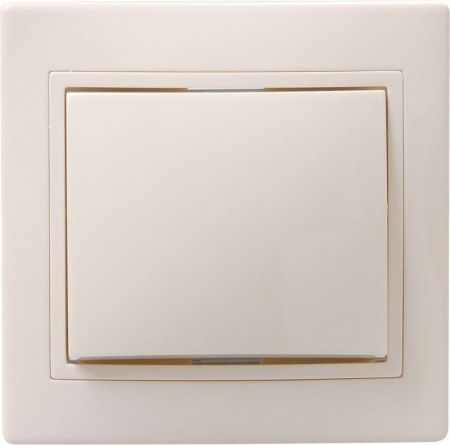 Выключатель 1-кл. 1п СП Кварта 10А IP20 ВС10-1-0-Км керамич. осн. крем. GENERICA EVK10-K33-10-K