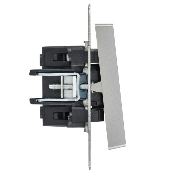 Выключатель 1-кл. СП BRITE ВС10-1-1-БрА 10А с индик. механизм алюм. IEK BR-V10-1-10-K47