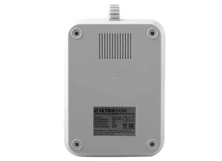 Светильник светодиодный настольный UF-819 C01 12Вт 6000К 3 ур. яркости 2 плафона кожа бел. Ultraflash 15163