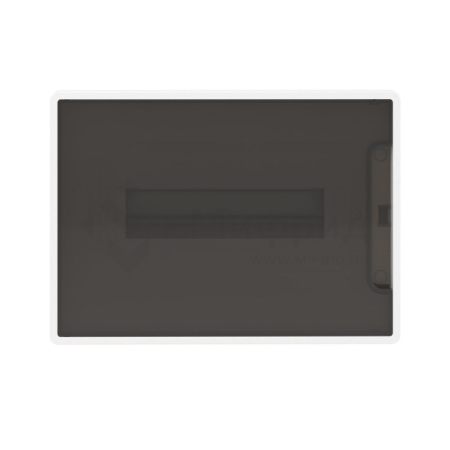 Щиток встраиваемый Фрейм (FRAME) 12мод с тонированной дверцей с 2 шинами PEN на 6 и 8 отверст. бел. DKC F12B1WD